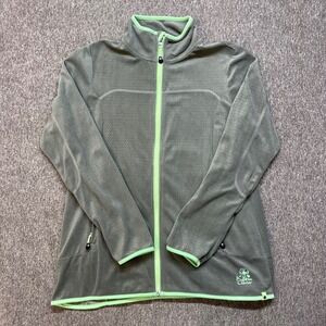 Killtec Outdoor Women Gray Chevron Full Zip Fleece Jacket Size 14